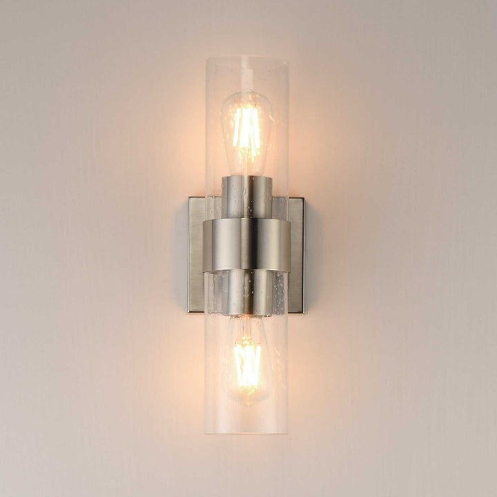 Maxim - 10462CDSN - Two Light Wall Sconce - Livingston - Satin Nickel