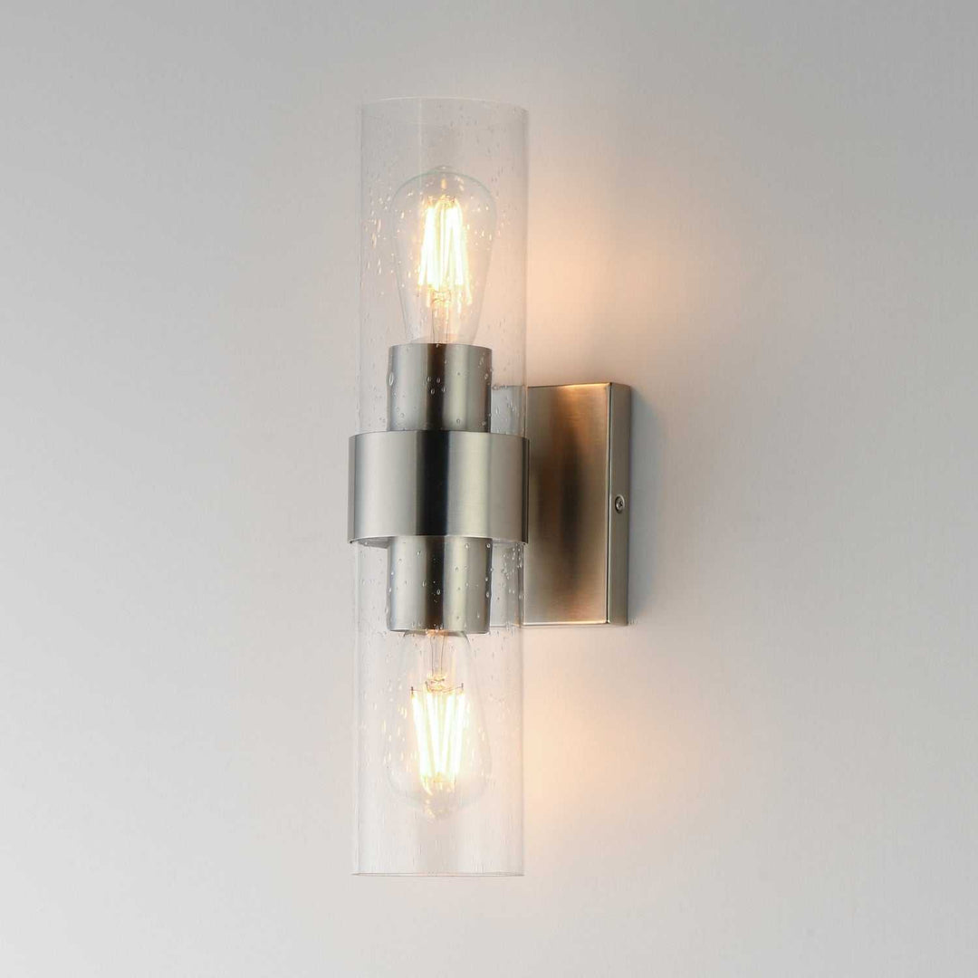 Maxim - 10462CDSN - Two Light Wall Sconce - Livingston - Satin Nickel