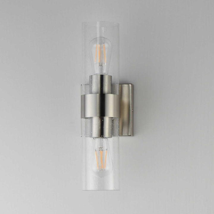 Maxim - 10462CDSN - Two Light Wall Sconce - Livingston - Satin Nickel