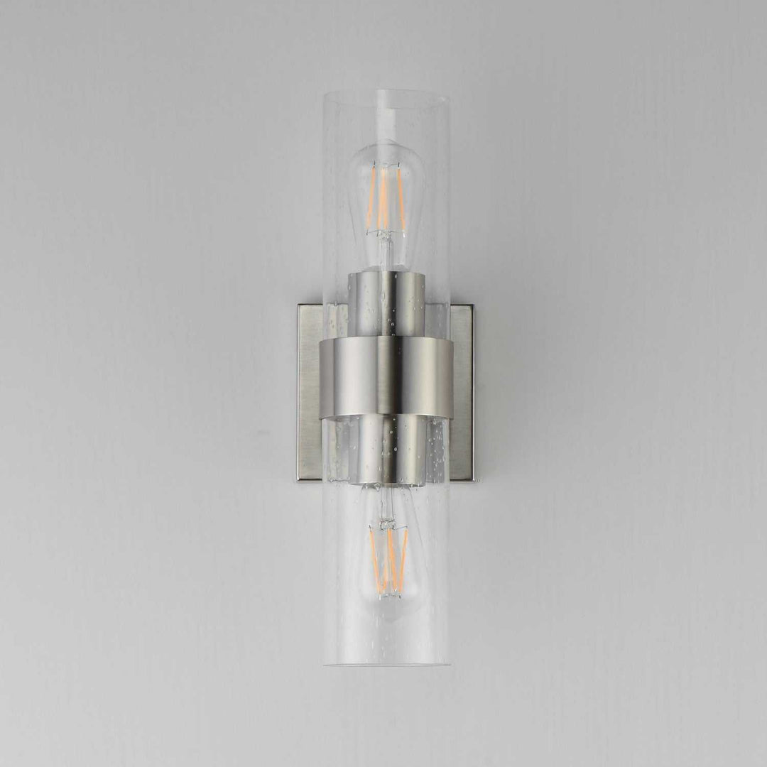 Maxim - 10462CDSN - Two Light Wall Sconce - Livingston - Satin Nickel