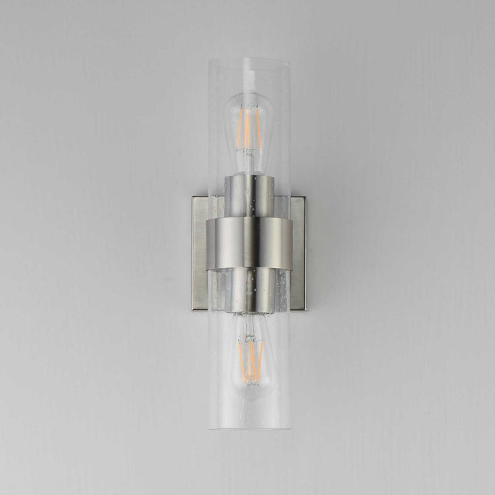Maxim - 10462CDSN - Two Light Wall Sconce - Livingston - Satin Nickel