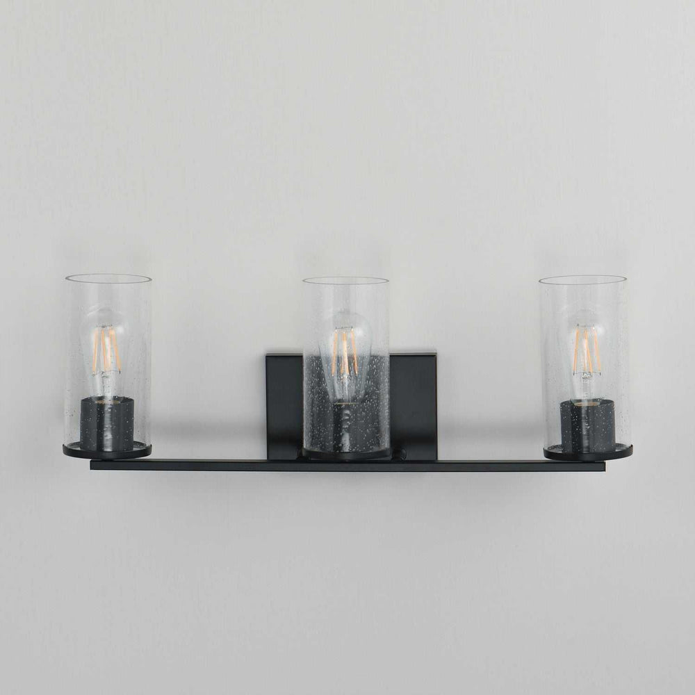 Maxim - 10463CDBK - Three Light Bath Vanity - Livingston - Black