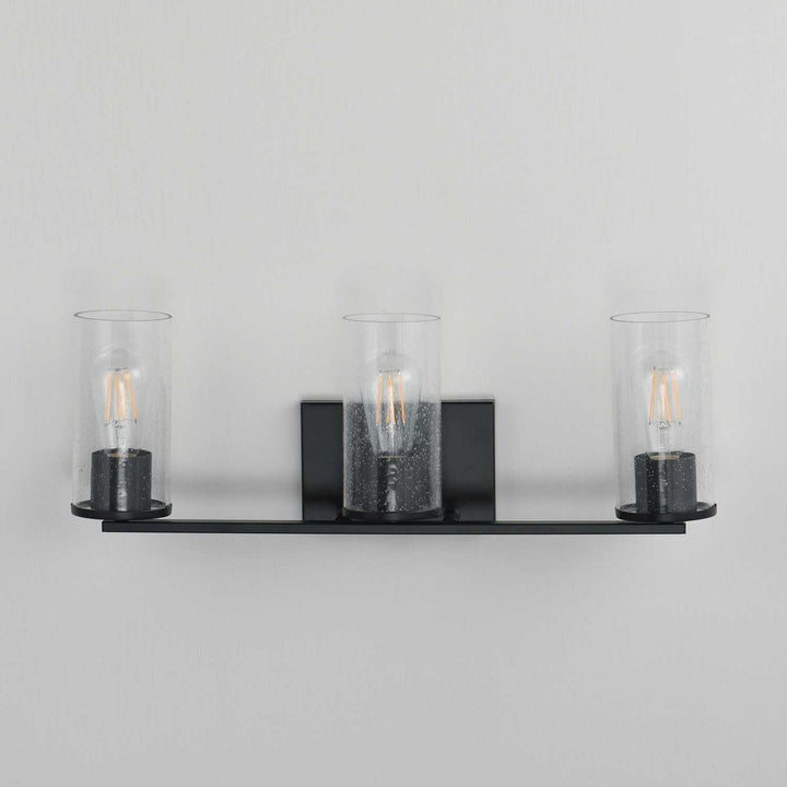 Maxim - 10463CDBK - Three Light Bath Vanity - Livingston - Black