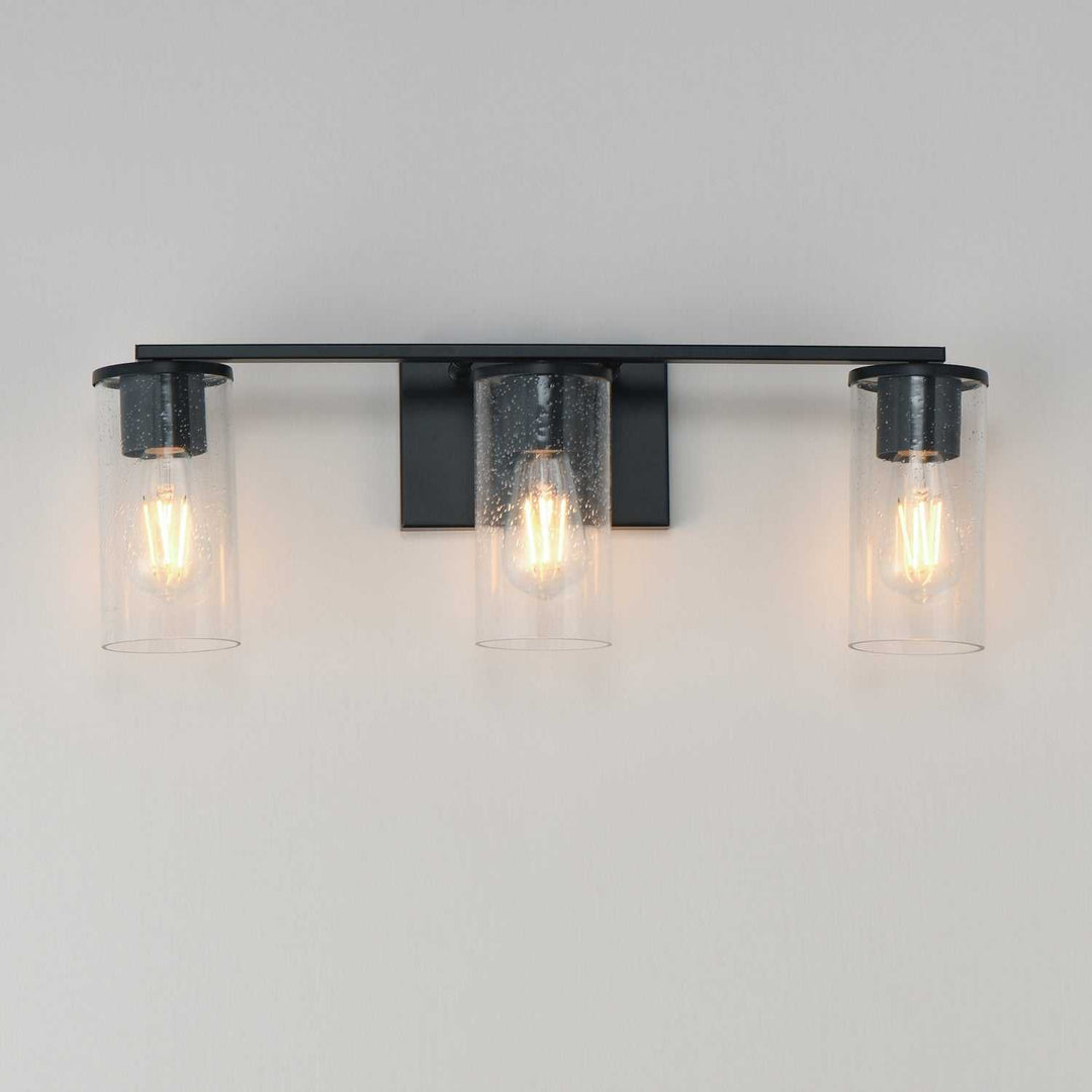 Maxim - 10463CDBK - Three Light Bath Vanity - Livingston - Black