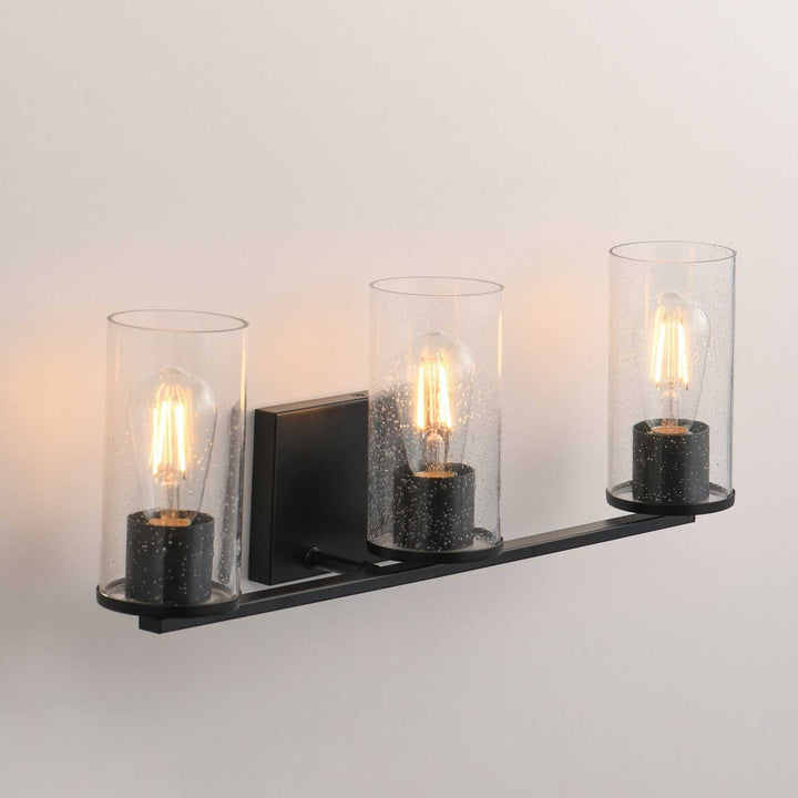 Maxim - 10463CDBK - Three Light Bath Vanity - Livingston - Black