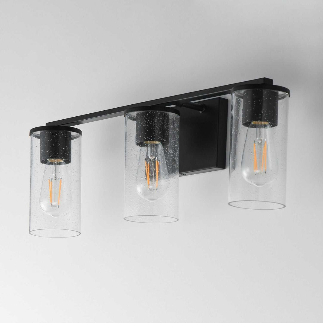 Maxim - 10463CDBK - Three Light Bath Vanity - Livingston - Black