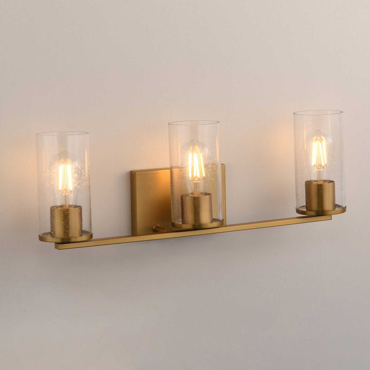 Maxim - 10463CDNAB - Three Light Bath Vanity - Livingston - Natural Aged Brass