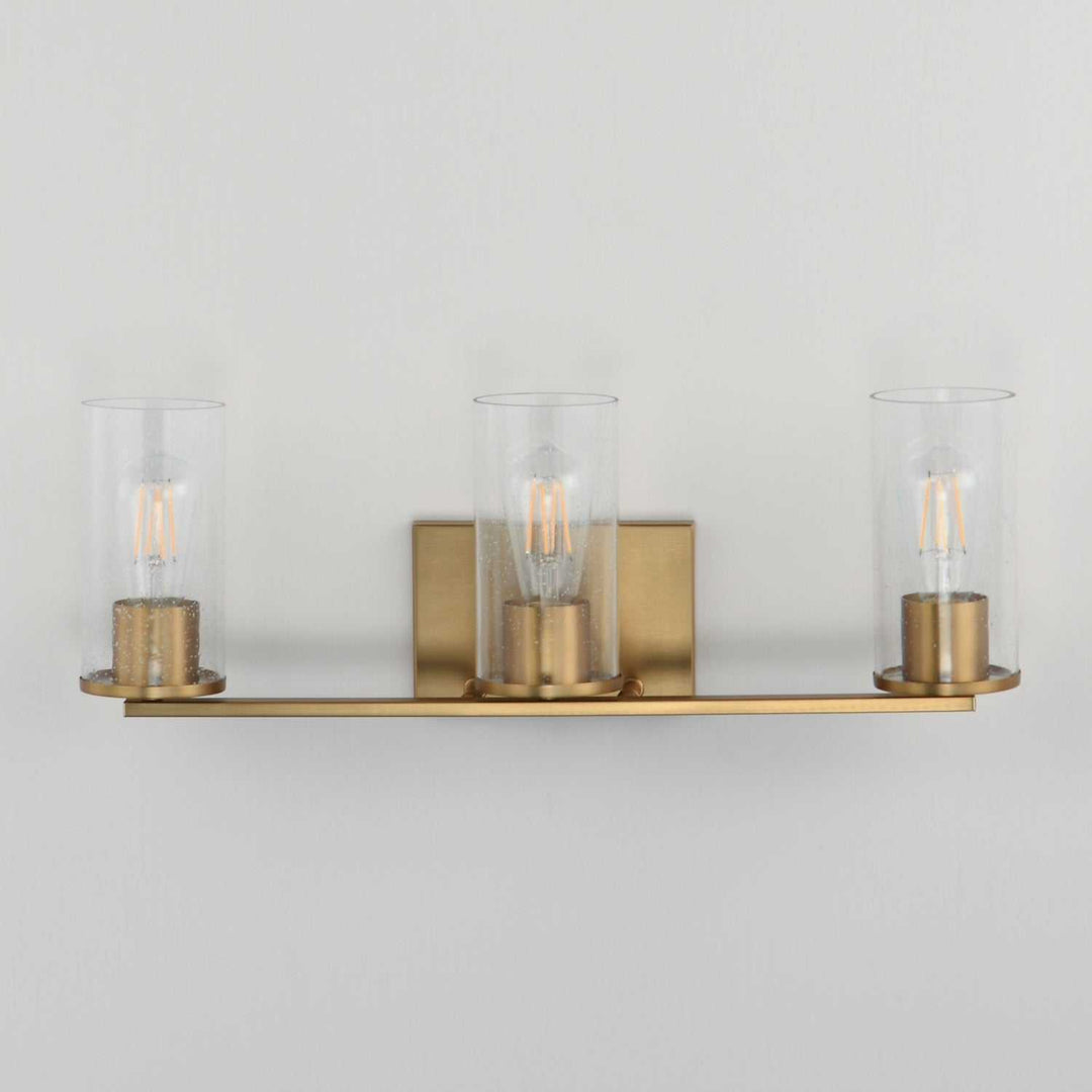 Maxim - 10463CDNAB - Three Light Bath Vanity - Livingston - Natural Aged Brass