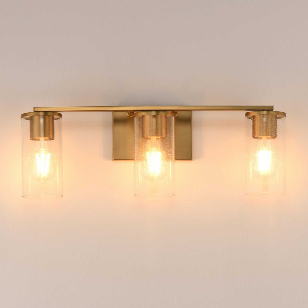 Maxim - 10463CDNAB - Three Light Bath Vanity - Livingston - Natural Aged Brass