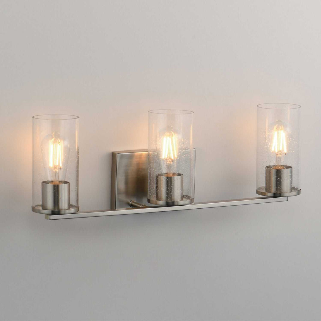 Maxim - 10463CDSN - Three Light Bath Vanity - Livingston - Satin Nickel