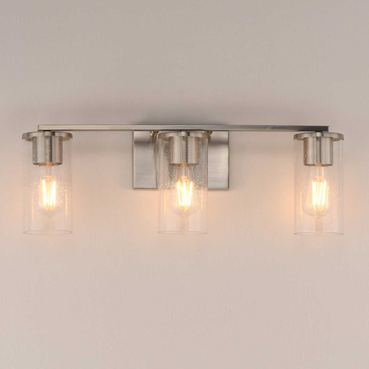 Maxim - 10463CDSN - Three Light Bath Vanity - Livingston - Satin Nickel