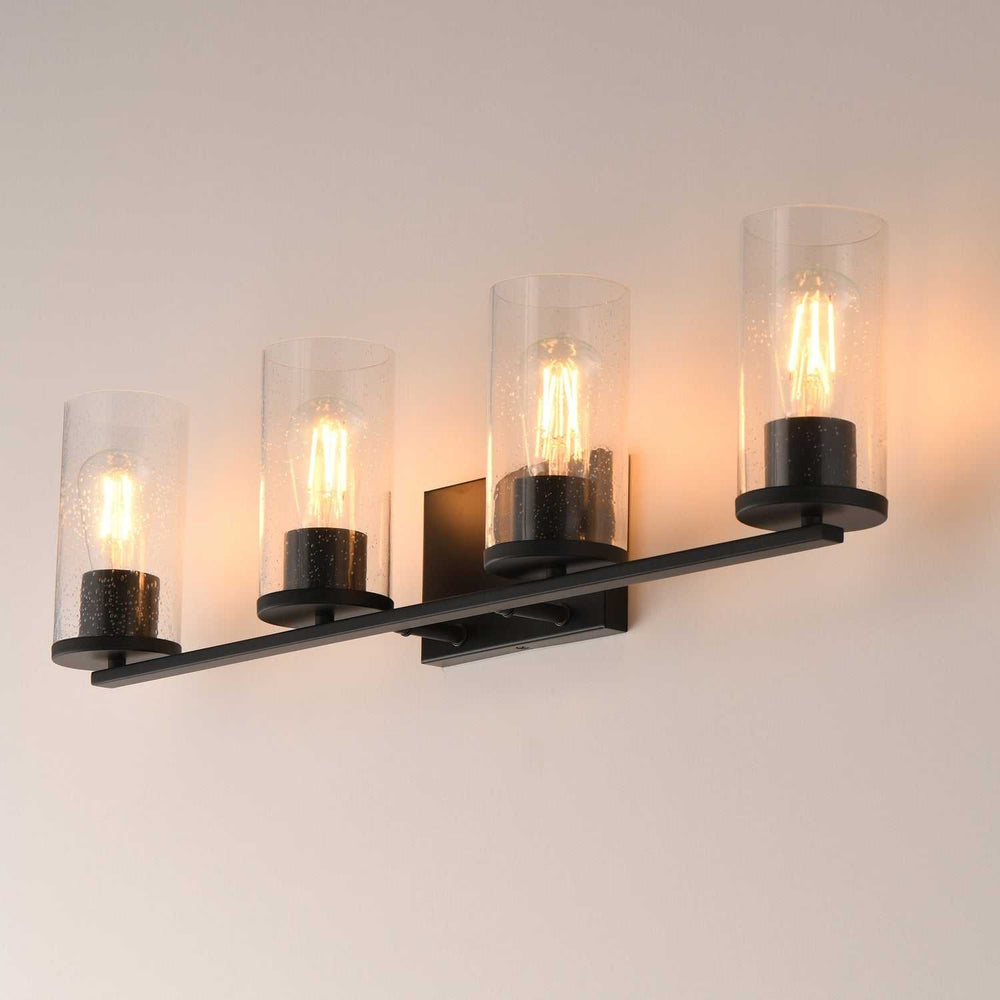 Maxim - 10464CDBK - Four Light Bath Vanity - Livingston - Black