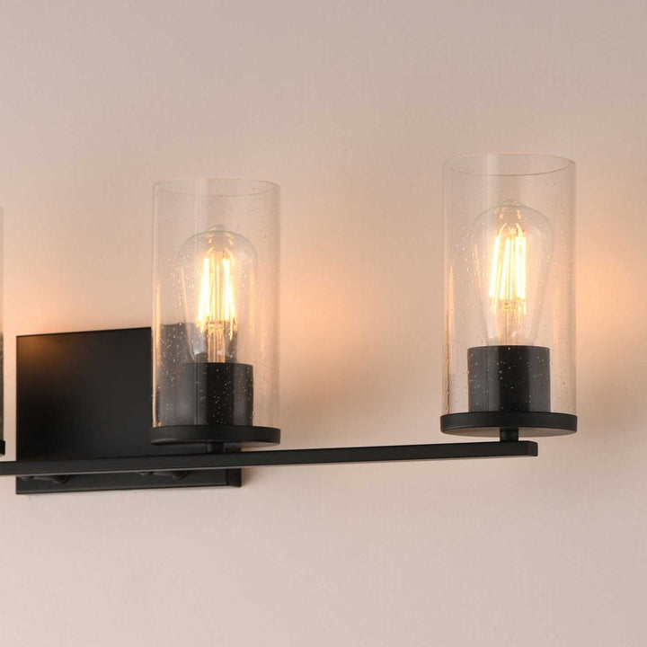 Maxim - 10464CDBK - Four Light Bath Vanity - Livingston - Black