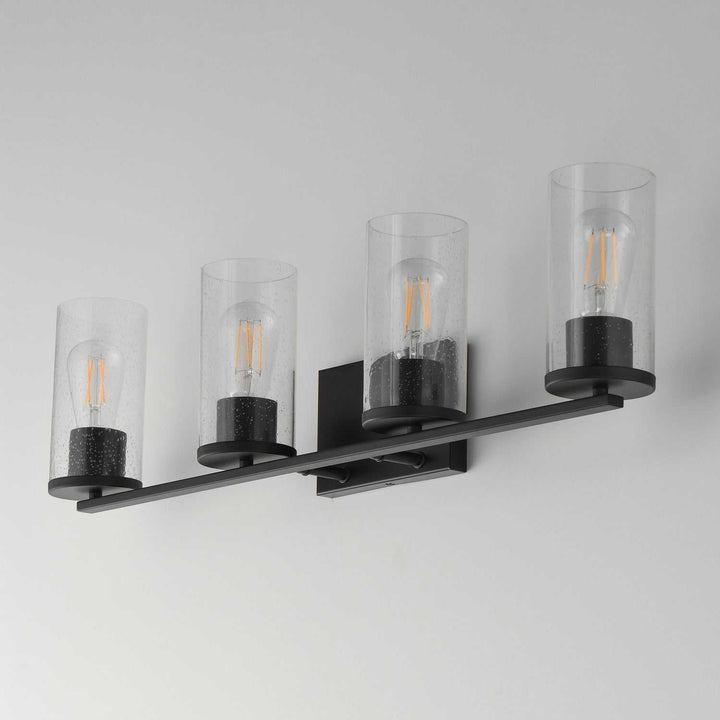 Maxim - 10464CDBK - Four Light Bath Vanity - Livingston - Black