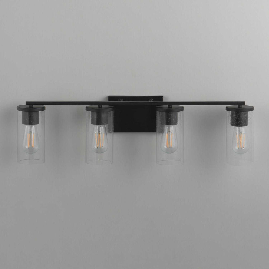 Maxim - 10464CDBK - Four Light Bath Vanity - Livingston - Black