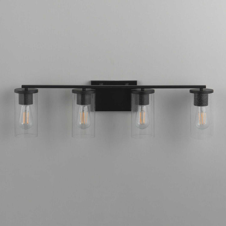 Maxim - 10464CDBK - Four Light Bath Vanity - Livingston - Black