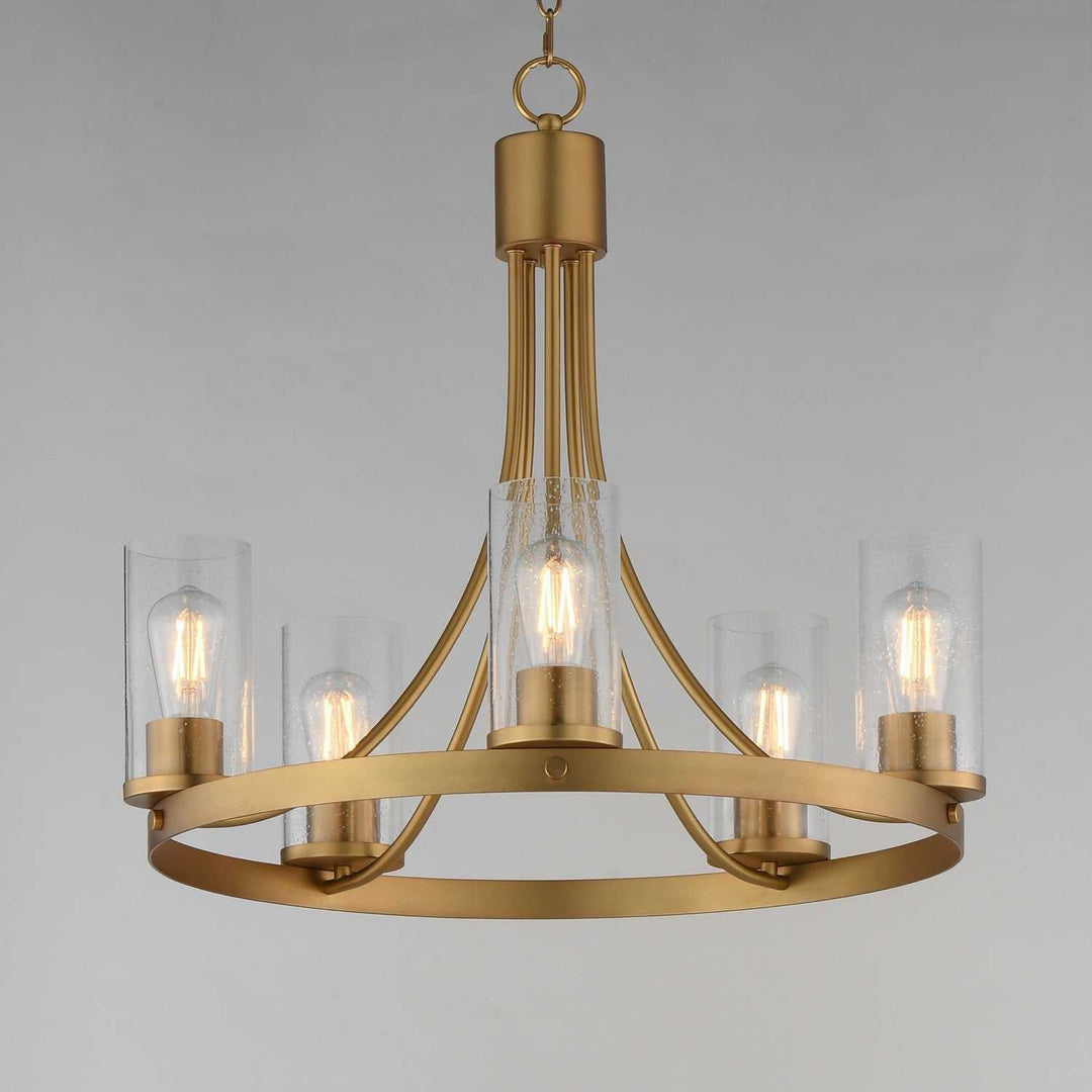 Maxim - 10465CDNAB - Five Light Chandelier - Livingston - Natural Aged Brass