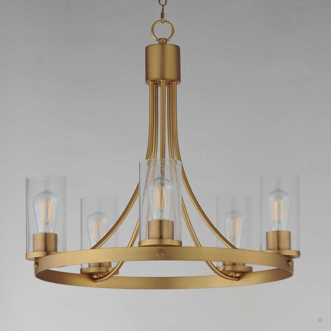 Maxim - 10465CDNAB - Five Light Chandelier - Livingston - Natural Aged Brass