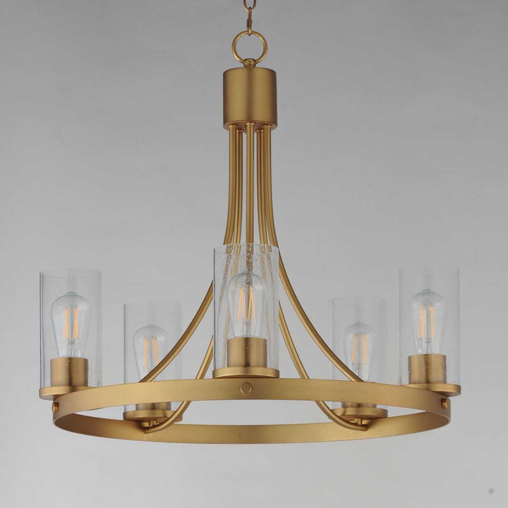 Maxim - 10465CDNAB - Five Light Chandelier - Livingston - Natural Aged Brass