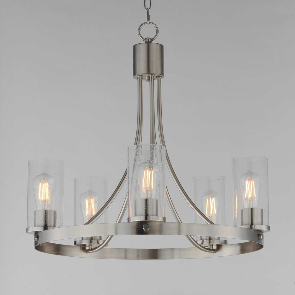 Maxim - 10465CDSN - Five Light Chandelier - Livingston - Satin Nickel