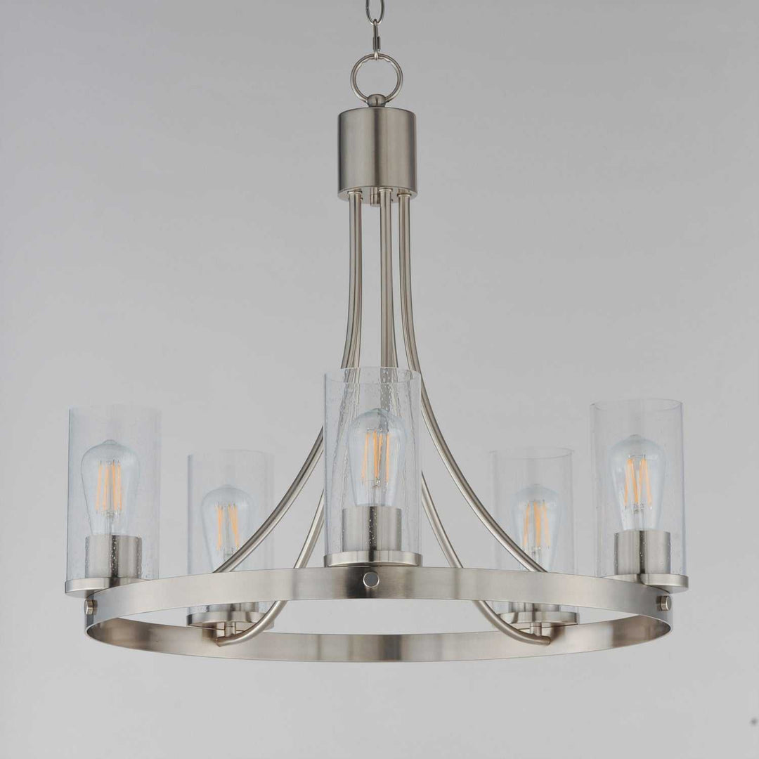 Maxim - 10465CDSN - Five Light Chandelier - Livingston - Satin Nickel