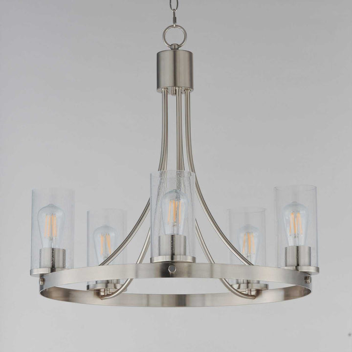 Maxim - 10465CDSN - Five Light Chandelier - Livingston - Satin Nickel