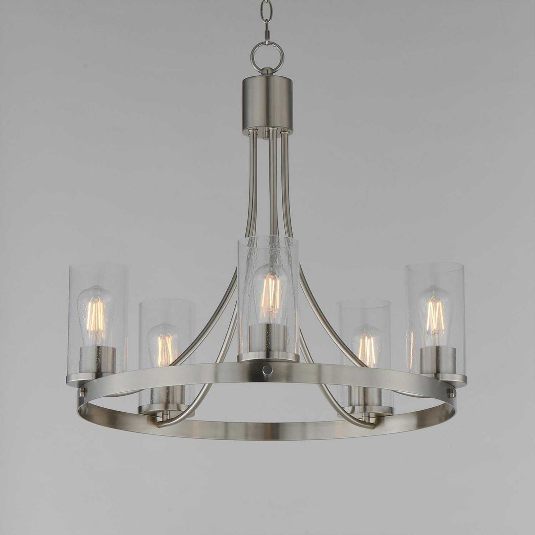 Maxim - 10465CDSN - Five Light Chandelier - Livingston - Satin Nickel