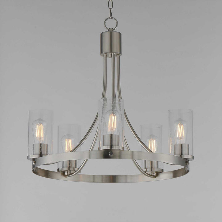 Maxim - 10465CDSN - Five Light Chandelier - Livingston - Satin Nickel