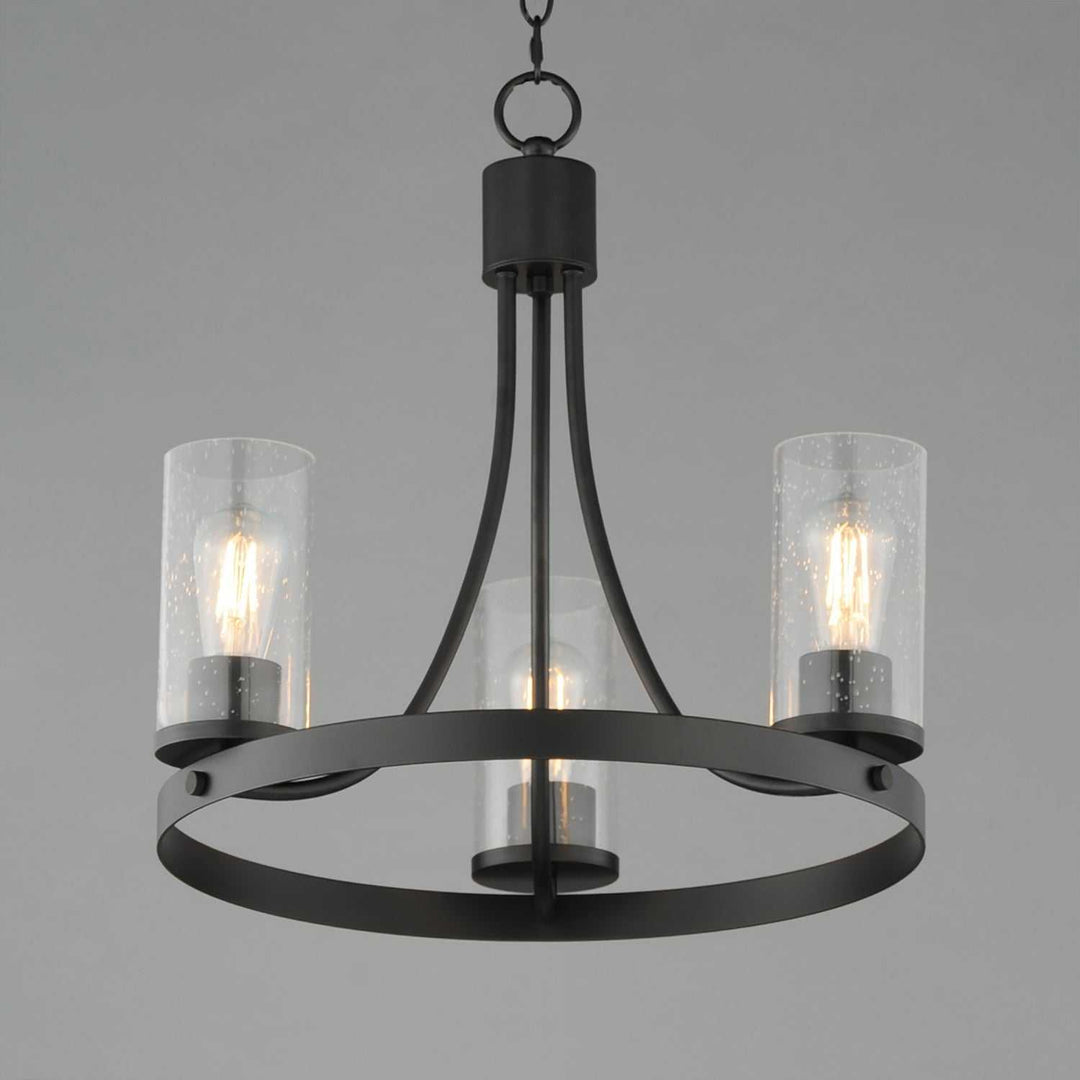 Maxim - 10467CDBK - Three Light Chandelier - Livingston - Black