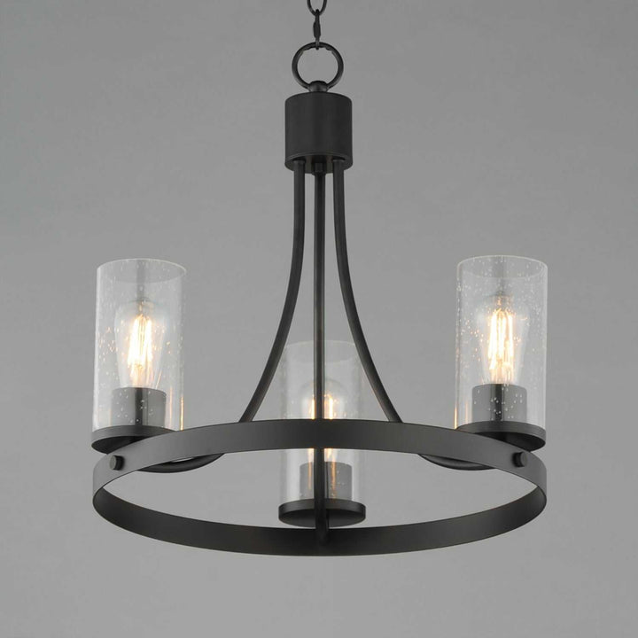 Maxim - 10467CDBK - Three Light Chandelier - Livingston - Black