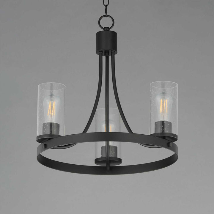 Maxim - 10467CDBK - Three Light Chandelier - Livingston - Black