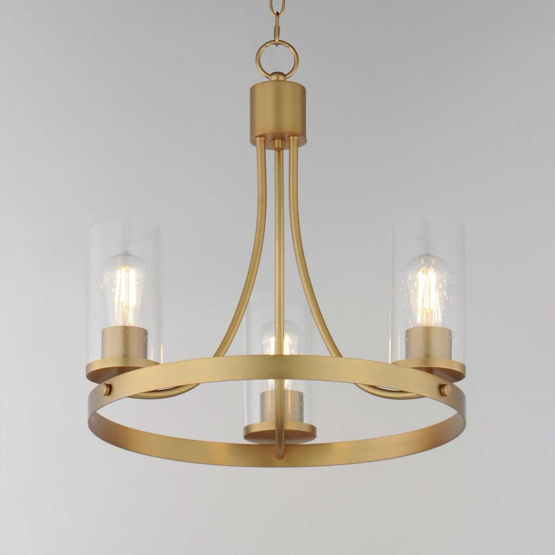 Maxim - 10467CDNAB - Three Light Chandelier - Livingston - Natural Aged Brass