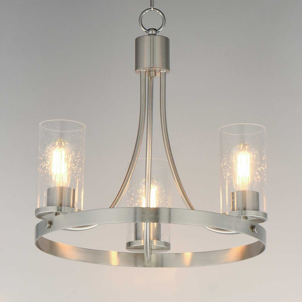 Maxim - 10467CDSN - Three Light Chandelier - Livingston - Satin Nickel