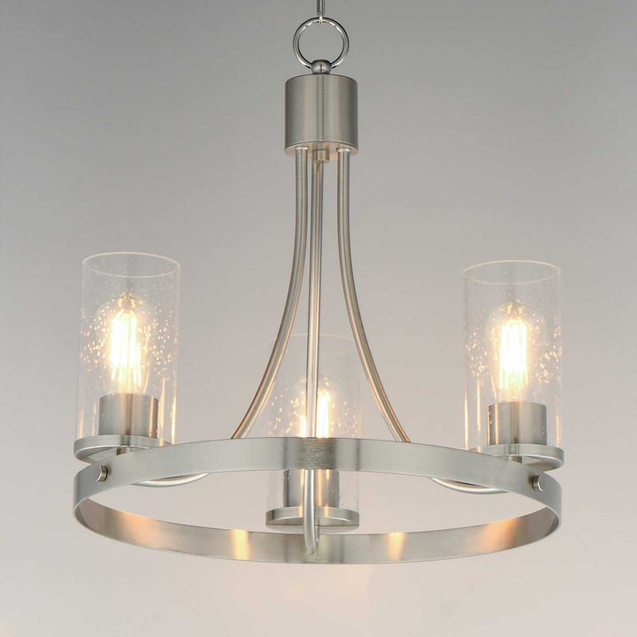 Maxim - 10467CDSN - Three Light Chandelier - Livingston - Satin Nickel
