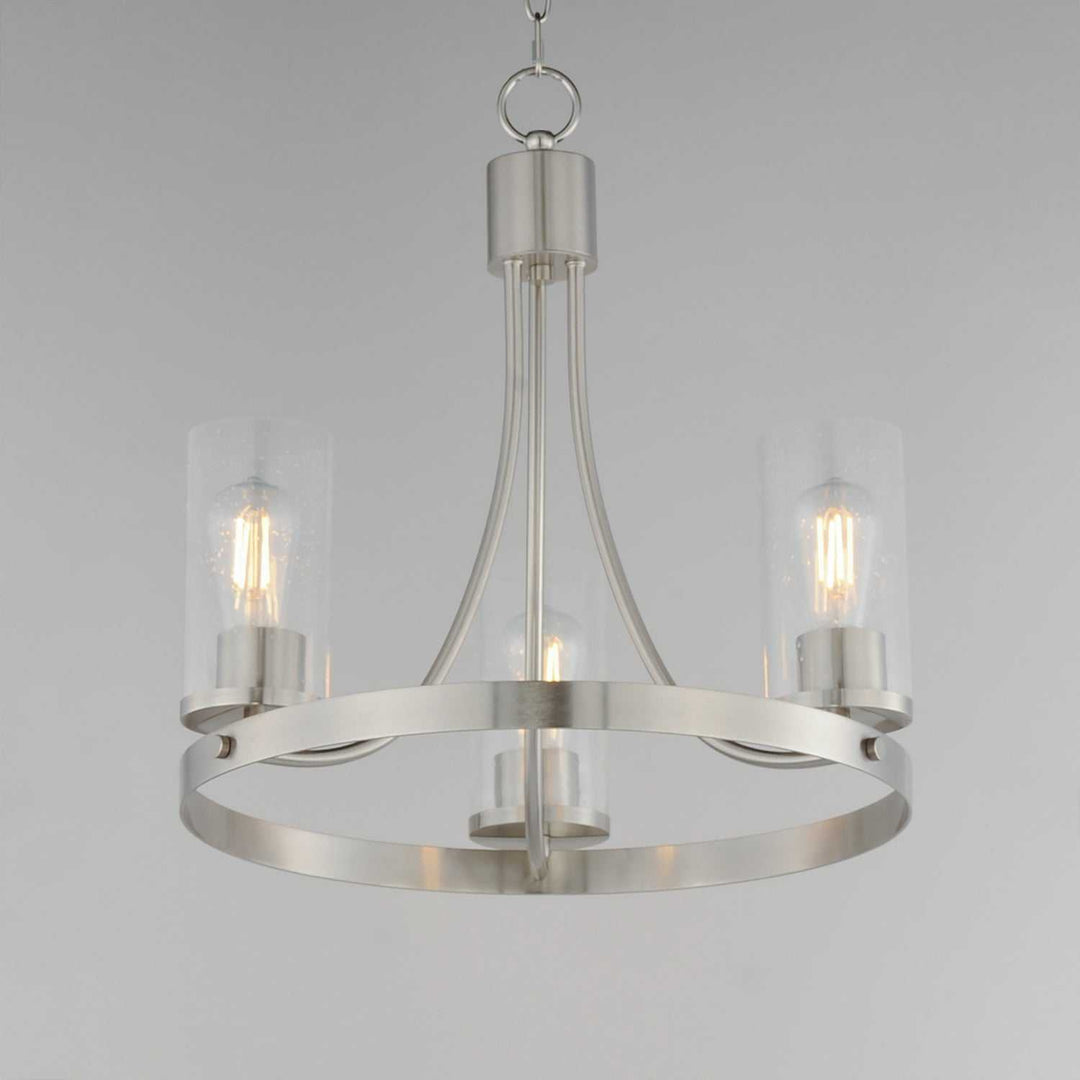 Maxim - 10467CDSN - Three Light Chandelier - Livingston - Satin Nickel