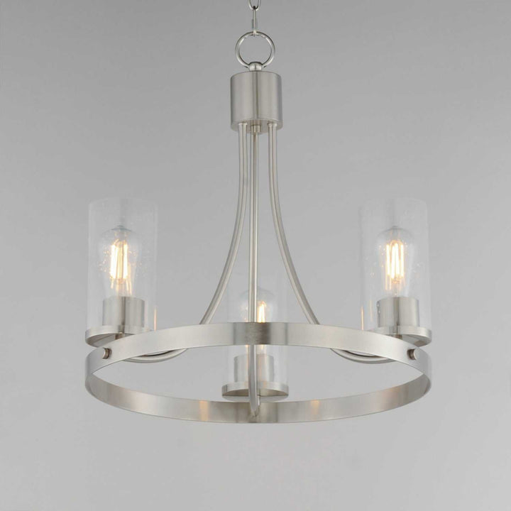 Maxim - 10467CDSN - Three Light Chandelier - Livingston - Satin Nickel