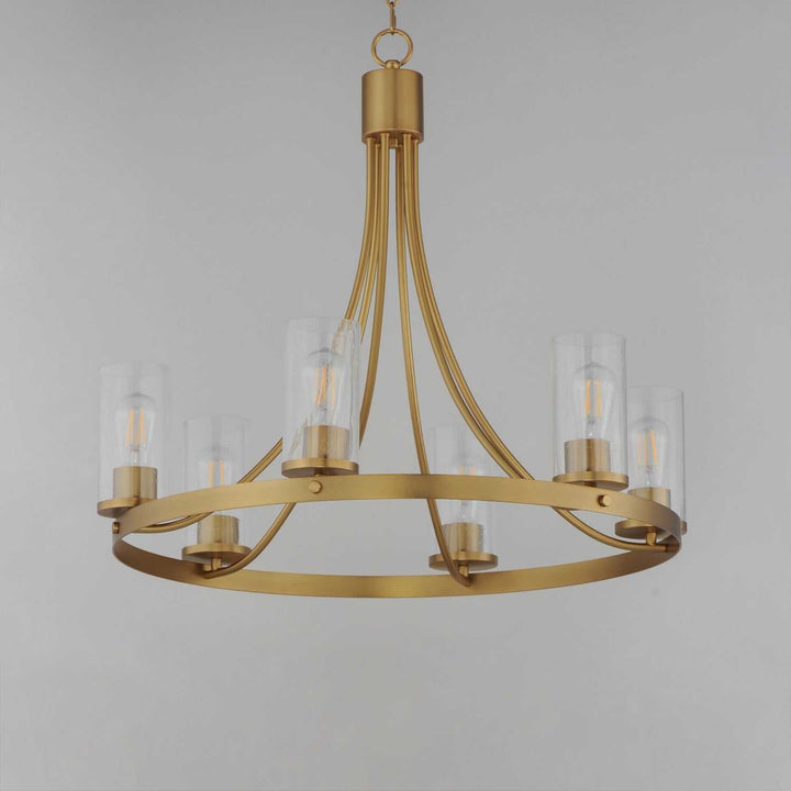 Maxim - 10466CDNAB - Six Light Chandelier - Livingston - Natural Aged Brass