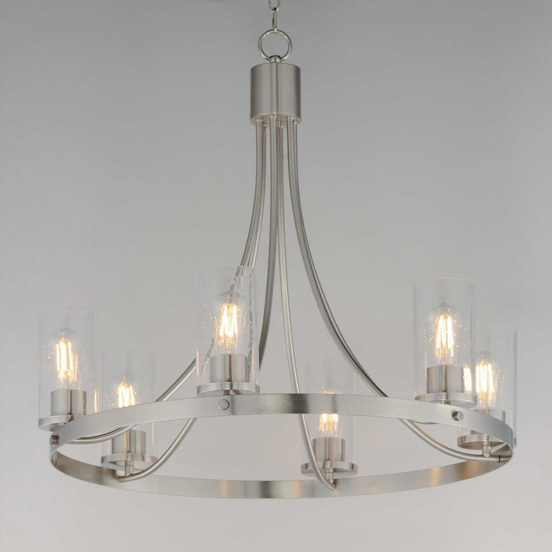 Maxim - 10466CDSN - Six Light Chandelier - Livingston - Satin Nickel