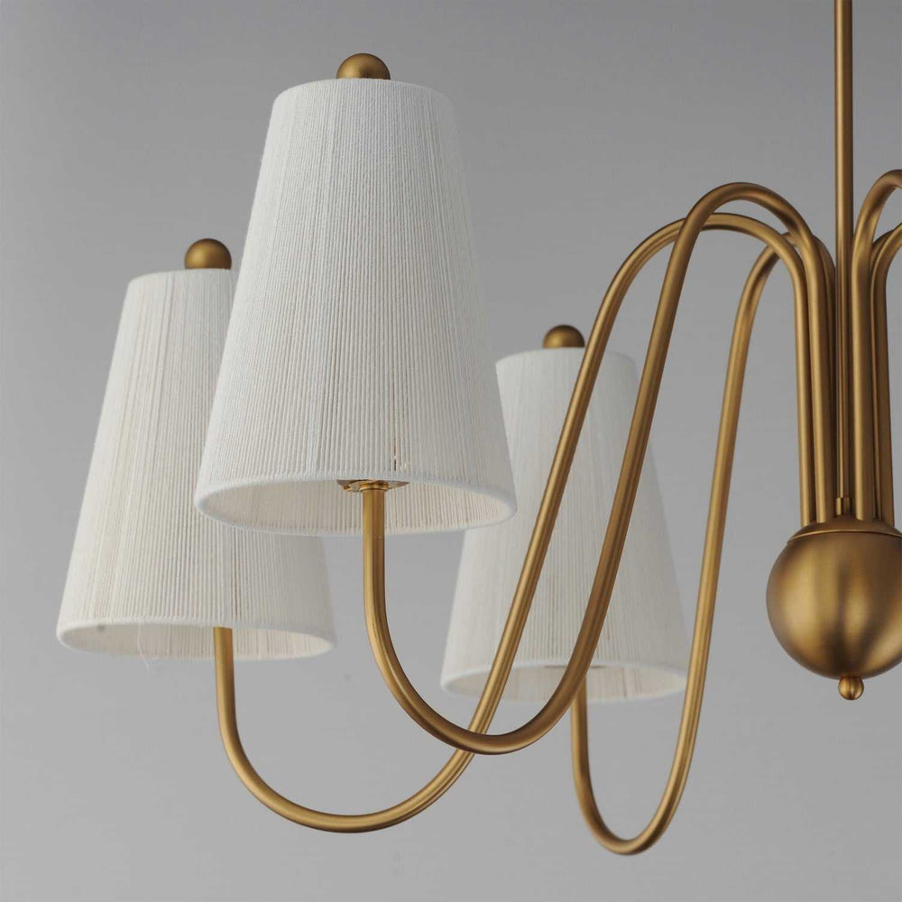 Maxim - 12865NAB - Six Light Chandelier - Valette - Natural Aged Brass