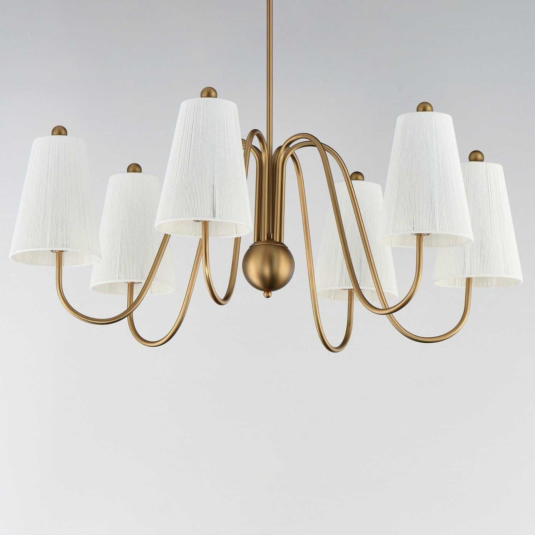 Maxim - 12865NAB - Six Light Chandelier - Valette - Natural Aged Brass