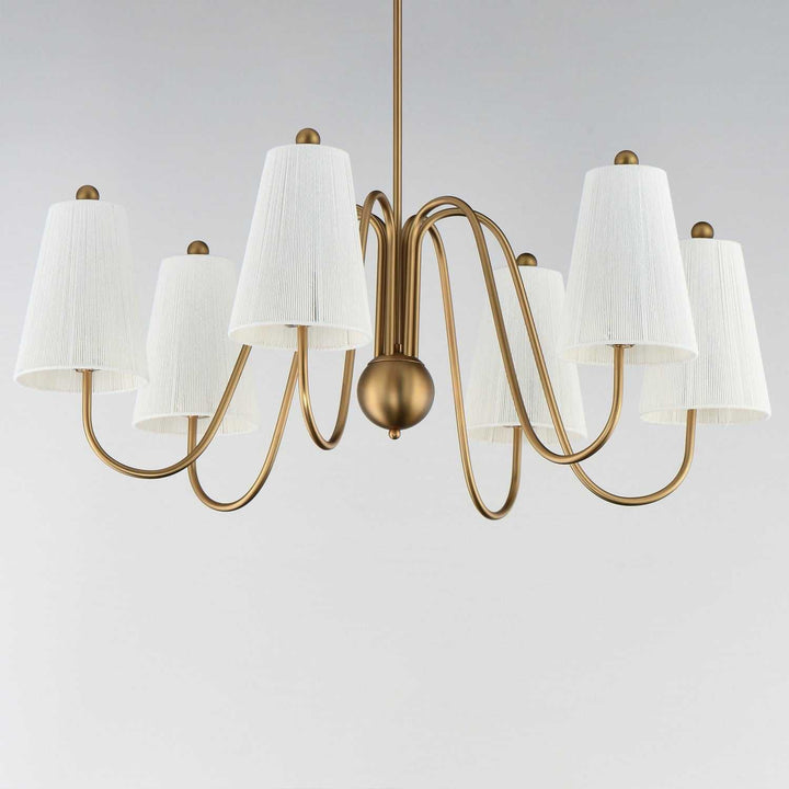 Maxim - 12865NAB - Six Light Chandelier - Valette - Natural Aged Brass