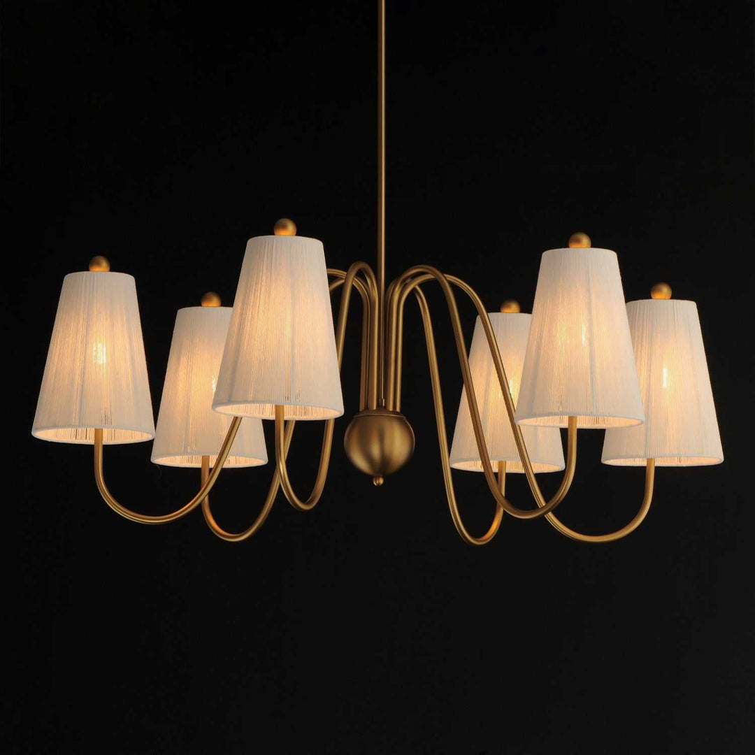 Maxim - 12865NAB - Six Light Chandelier - Valette - Natural Aged Brass