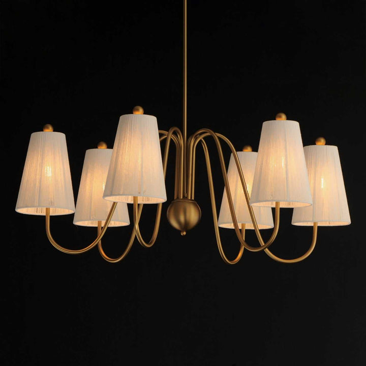 Maxim - 12865NAB - Six Light Chandelier - Valette - Natural Aged Brass