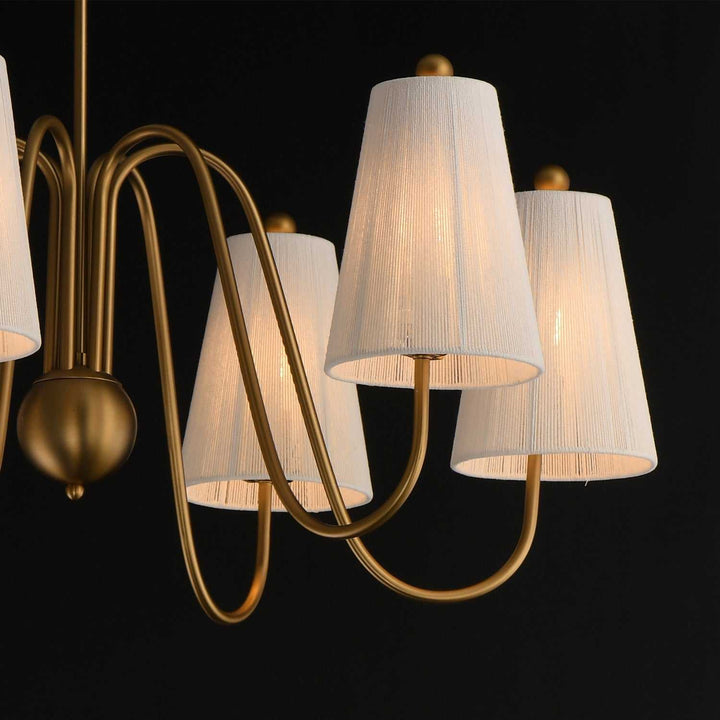 Maxim - 12865NAB - Six Light Chandelier - Valette - Natural Aged Brass