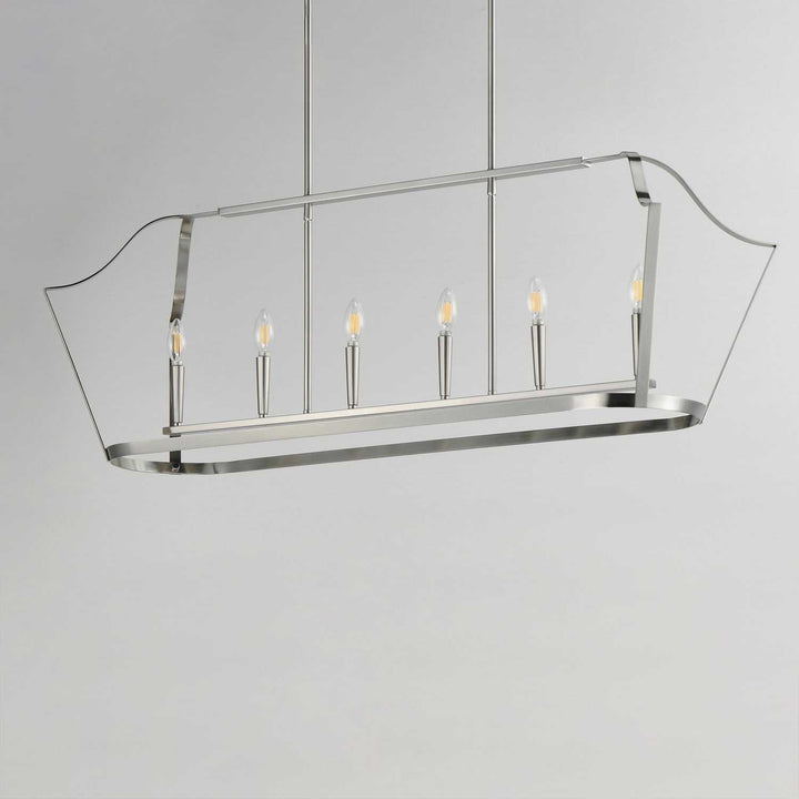 Maxim - 10427SN - Six Light Linear Pendant - Arden - Satin Nickel