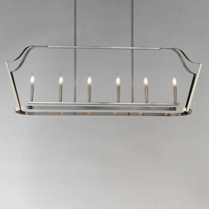 Maxim - 10427SN - Six Light Linear Pendant - Arden - Satin Nickel