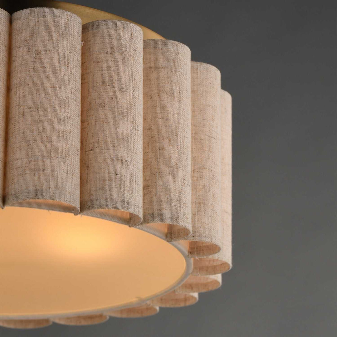 Maxim - 12849OFNAB - Two Light Flush Mount - Penelope - Natural Aged Brass