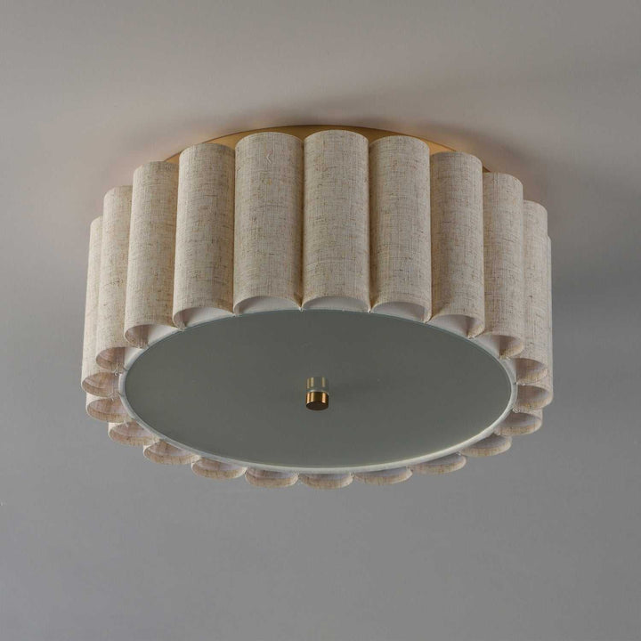 Maxim - 12849OFNAB - Two Light Flush Mount - Penelope - Natural Aged Brass