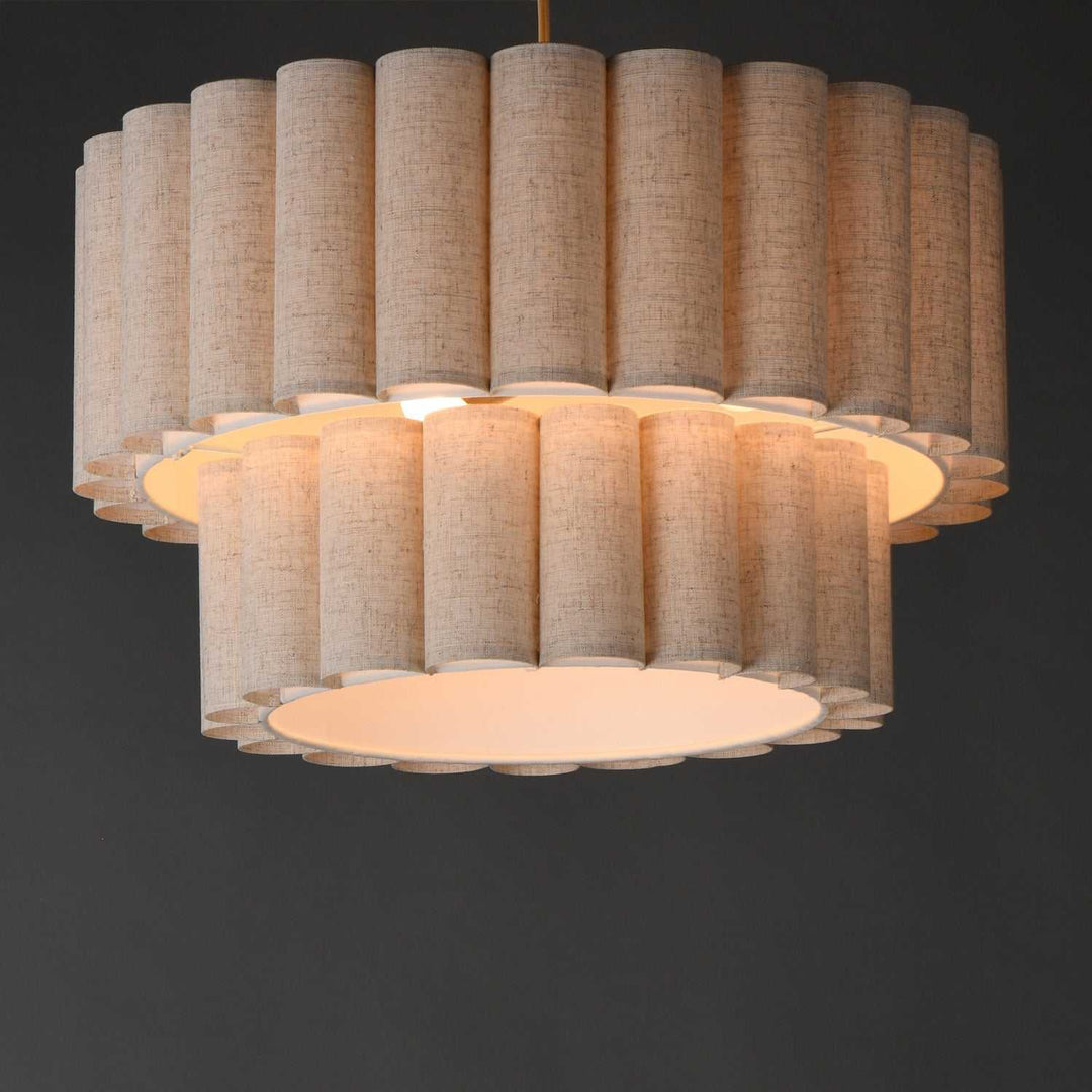 Maxim - 12844OFNAB - Four Light Pendant - Penelope - Natural Aged Brass