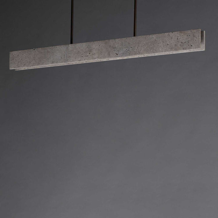 Lintel LED Linear Pendant in Titanium Travertine / Bronze ET2